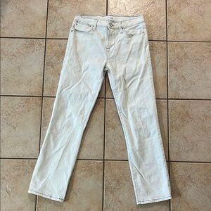 Frame Le High Straight Leg Jeans Chalk White‎ High Rise, Sz 26